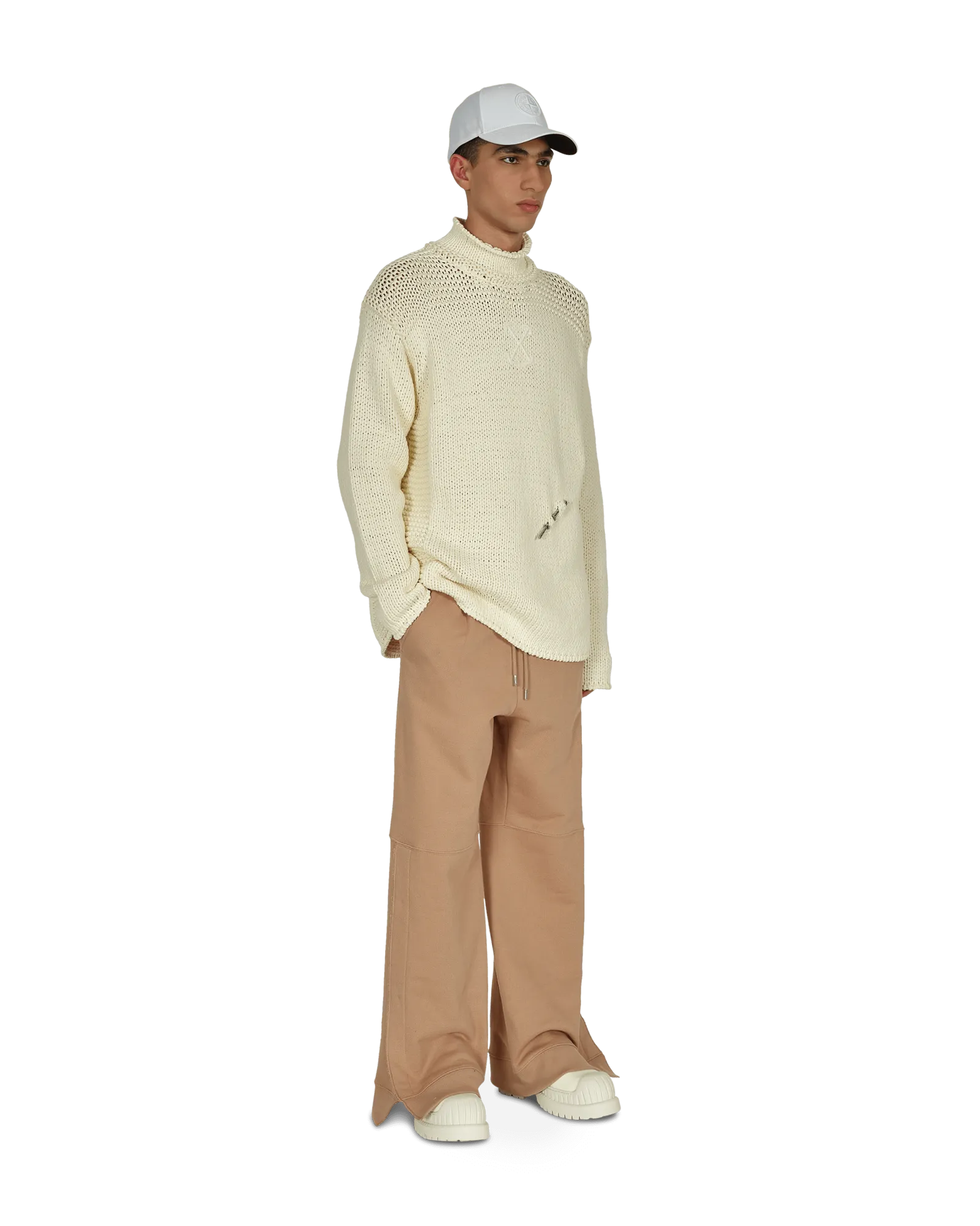 Pullover Off-White Meteornail Knit Zip Mockneck Sweater OMHA122F21KNI001 6161